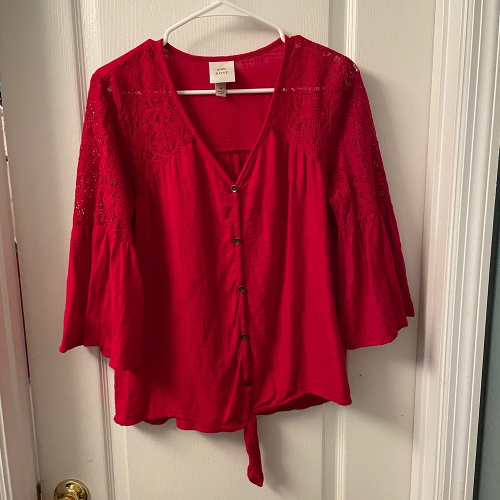 Top with bell sleeves